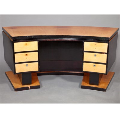 Lot 465 - Art Deco Part Ebonized and Blonde Mahogany...