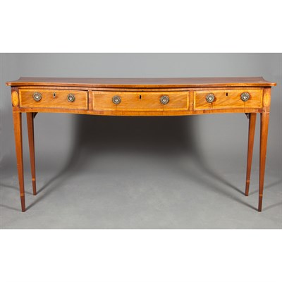 Lot 161 - George III Style Inlaid Mahogany Console...