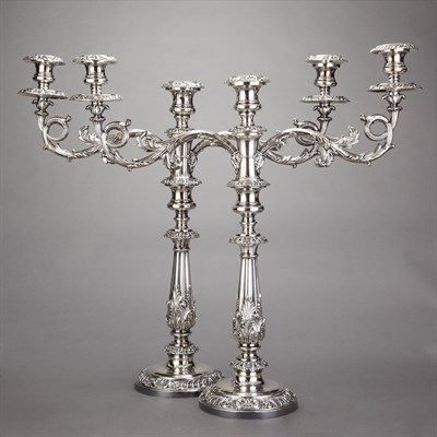 Lot 374 - Pair of Regency Style Silver Plated...