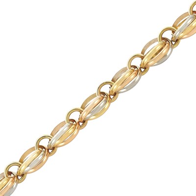 Lot 142 - Tricolor Gold 'Trinity' Bracelet, Cartier