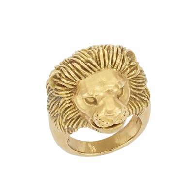 Lot 381 - Gold Lion Head Ring, Tiffany & Co.