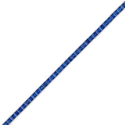 Lot 233 - Platinum and Sapphire Straightline Bracelet