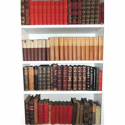 Lot 546 - Group of Leather and Cloth Bound Books...