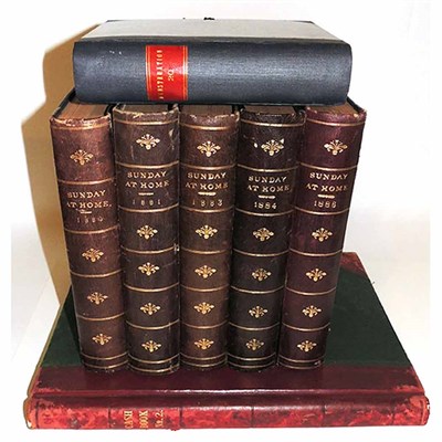 Lot 547 - Set of Five Leather Bound Sunday at Home...