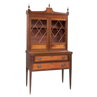 Lot 129 - Federal Style Mahogany and Figured Maple...