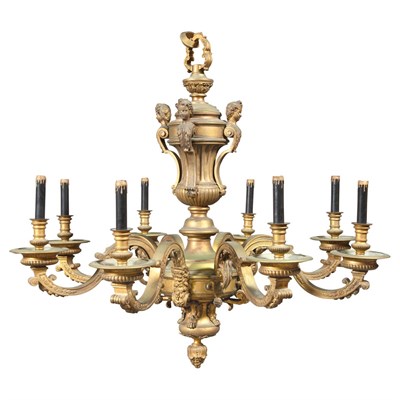 Lot 330 - Louis XIV Style Gilt-Bronze Eight-Light...