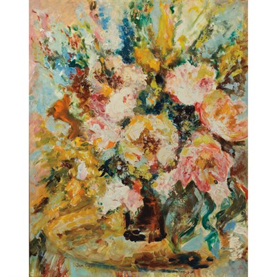 Lot 65 - Jan Cybis Polish, 1897-1972 Floral Still Life...