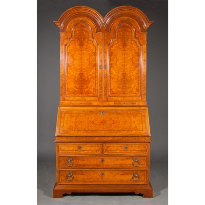Lot 532 - George I Style Burlwood Slant Front Secretary...