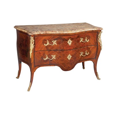 Lot 187 - Louis XV Gilt-Bronze Mounted Parquetry Inlaid...