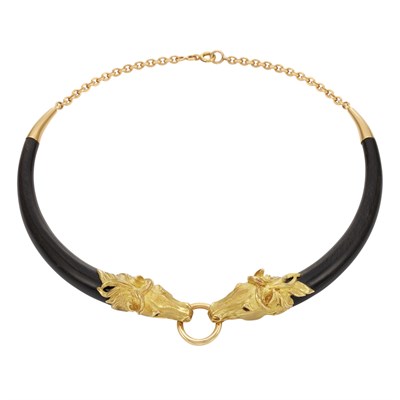 Lot 18 - Gold and Horn Necklace, Guy Freres, France