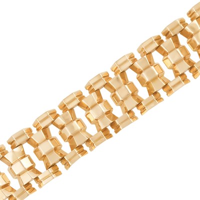 Lot 209 - Wide Gold Bracelet