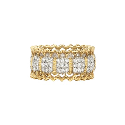 Lot 349 - Two-Color Gold and Diamond Band Ring, Buccellati