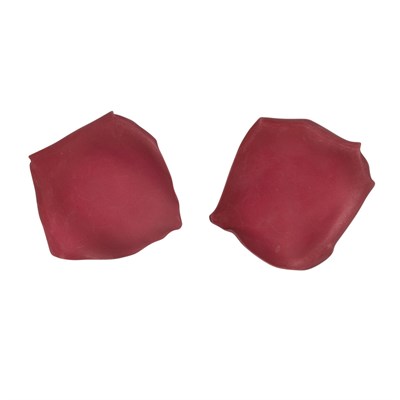 Lot 133 - Pair of Burgundy Aluminum Rose Petal Earclips, JAR, Paris