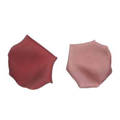 Lot 42 - Pair of Rose and Burgundy Aluminum Rose Petal Earclips, JAR, Paris