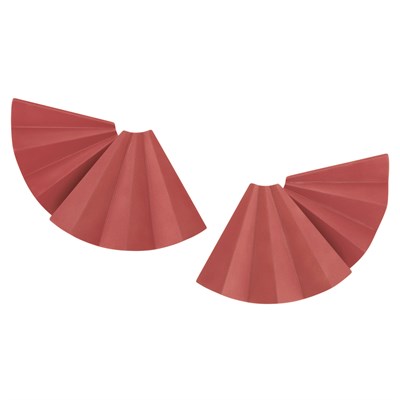 Lot 131 - Pair of Rose Aluminum Fan Earclips, JAR, Paris