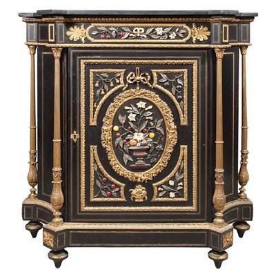 Lot 276 - Napoleon III Gilt-Metal and Pietra Dura...