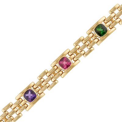 Lot 48 - Gold and Multicolored Gem-Set Bracelet, by Marvin Schluger