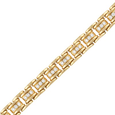 Lot 47 - Gold and Diamond Bracelet, by Marvin Schluger