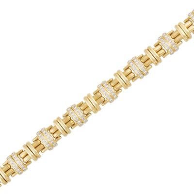 Lot 318 - Gold and Diamond Bracelet, by Marvin Schluger