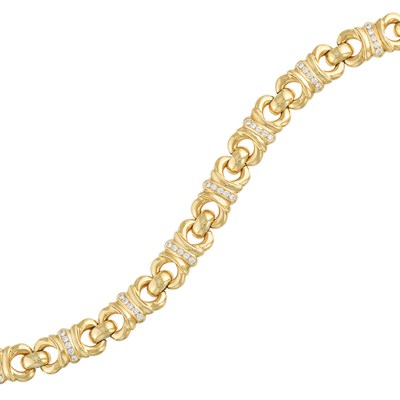 Lot 281 - Gold and Diamond Bracelet, by Marvin Schluger