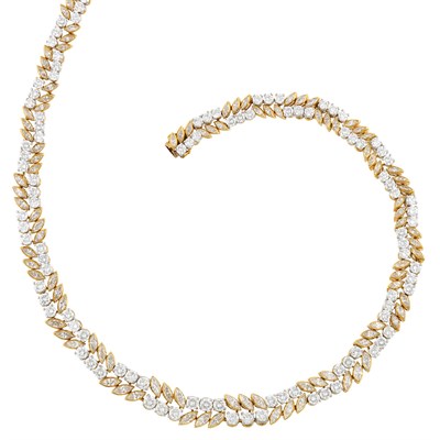 Lot 226 - Gold, Platinum and Diamond Necklace, by Marvin Schluger