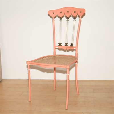 Lot 415 - Set of Six Painted Metal Ice Cream Parlor Chairs