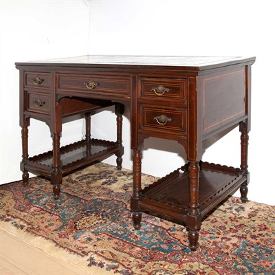 Lot 156A - Edwardian Mahogany Desk The rectangular top...