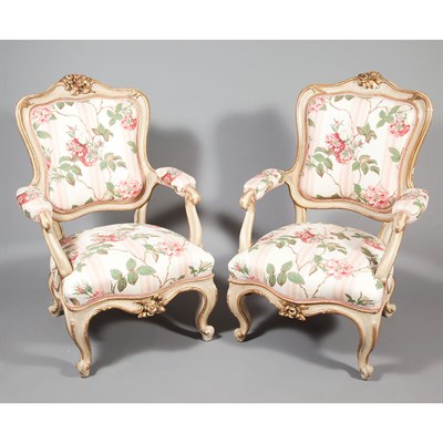 Lot 382 - Pair of Continental Rococo Revival Style...