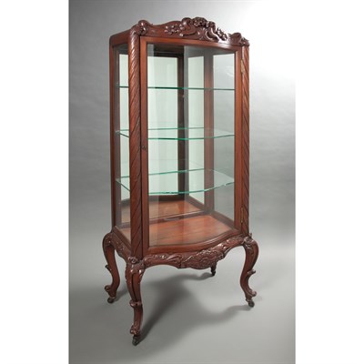 Lot 546 - Art Nouveau Mahogany Mirrored Vitrine Early...