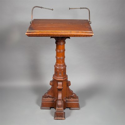 Lot 291 - Neoclassical Style Carved Oak Lecturn The...