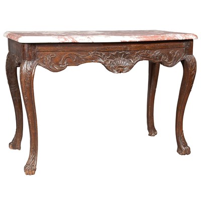 Lot 223 - Provincial Louis XV Oak Side Table Mid 18th...