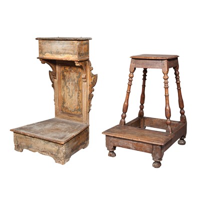 Lot 149 - Italian Baroque Painted Prie Dieu Height 36...