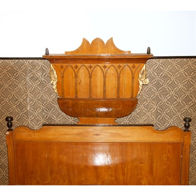 Lot 153 - Biedermeier Style Fruitwood Bedstead Height 6...
