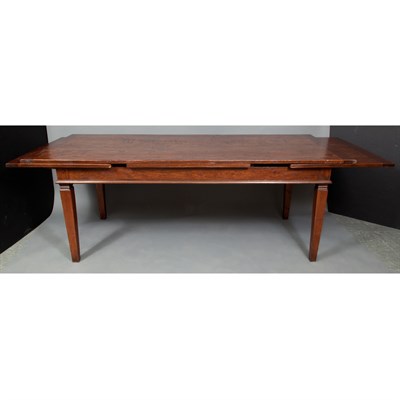 Lot 181 - French Provincial Walnut Draw-Leaf Dining...