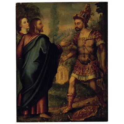 Lot 1 - Flemish School 16th Century Christ and the...
