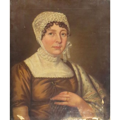 Lot 76 - French School 18th/19th Century Lady in a Lace...