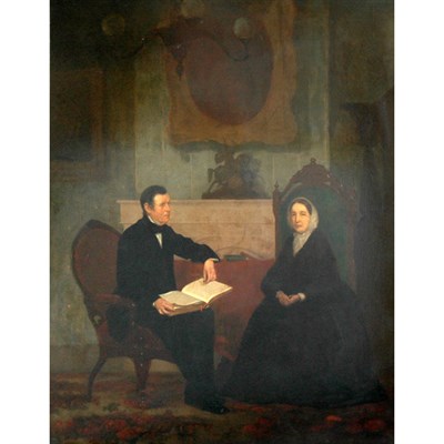 Lot 7 - Attributed to Henry Sargent Couple in a...