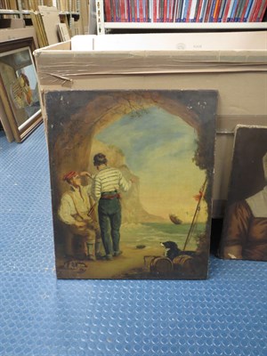 Lot 15 - American School 20th Century View of a Harbor...