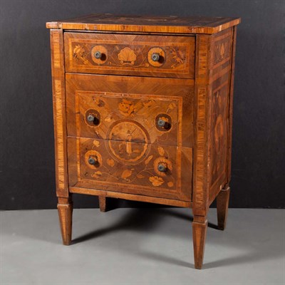 Lot 375 - Italian Neoclassical Walnut Marquetry...