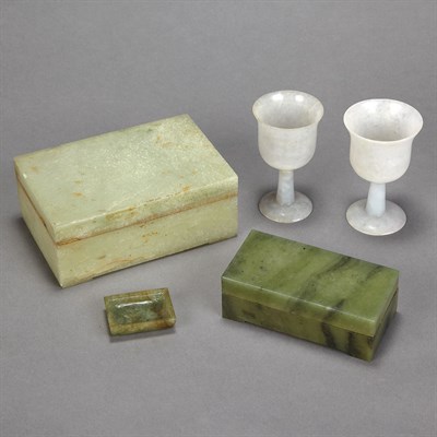Lot 258 - Group of Four Chinese Jade Articles Comprising...