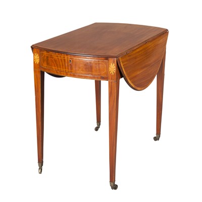 Lot 522 - George III Inlaid Mahogany Pembroke Table Late...