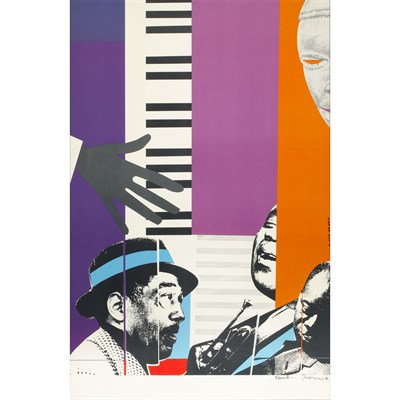 Lot 155 - After Romare Bearden [JAZZ SCENE] Color offset...