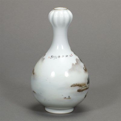 Lot 190 - Chinese Famille Verte Enameled Porcelain Vase...