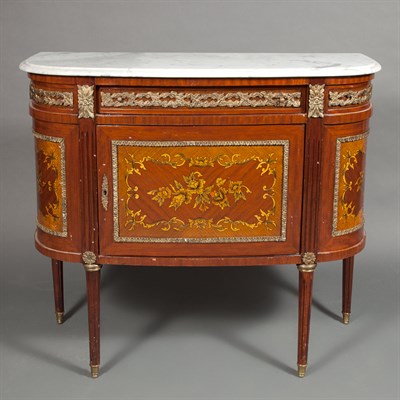 Lot 483 - Louis XVI Style Gilt-Metal Mounted Marquetry...