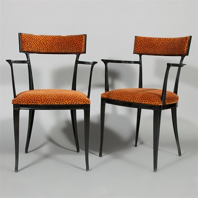 Lot 231 - 20th Century Design Pair of Open Armchairs,...