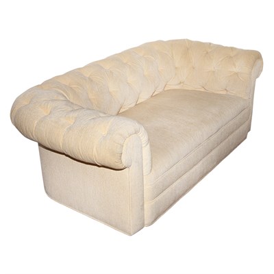 Lot 524 - Ralph Lauren Tufted Upholstered Loveseat...