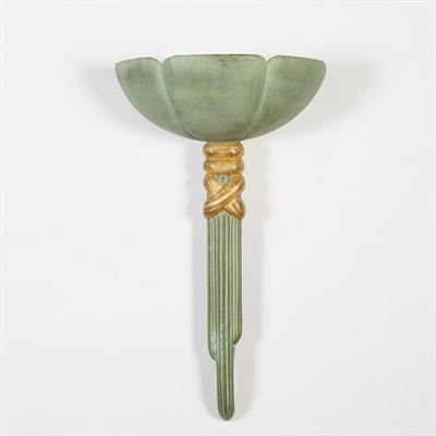 Lot 184 - Pair of Art Deco Sconces 1930s Gilt and...
