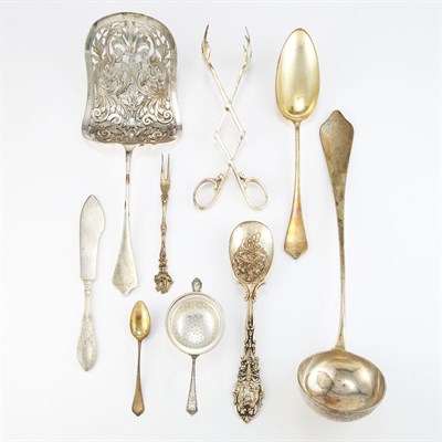 Lot 365 - Group of Silver Flatware Articles...