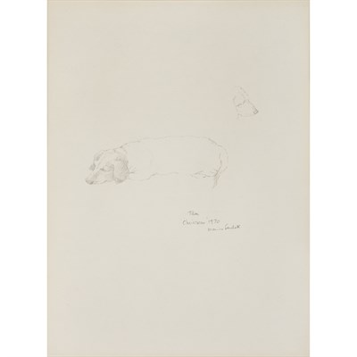 Lot 221 - SENDAK, MAURICE Drawing of a dog. Original...