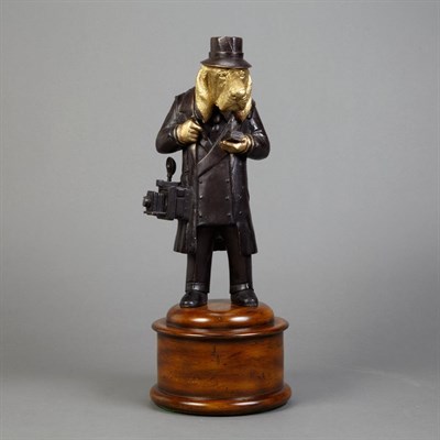 Lot 669 - Bronze Figure of Hound Dog Dressed as a...